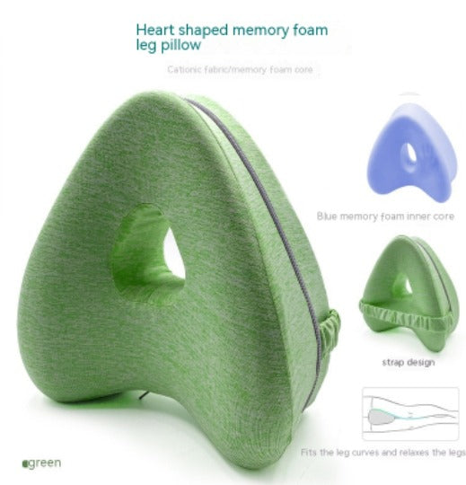 Heart-Shaped Memory Foam Leg Pillow | Better Sleep Support Memory Foam Leg Pillow Oasis Select Yellow 25x23x13cm