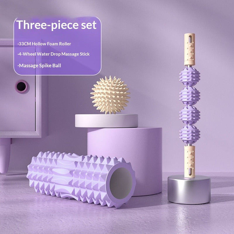 Dual-Zone Foam Roller Set – Massage Stick & Spike Ball