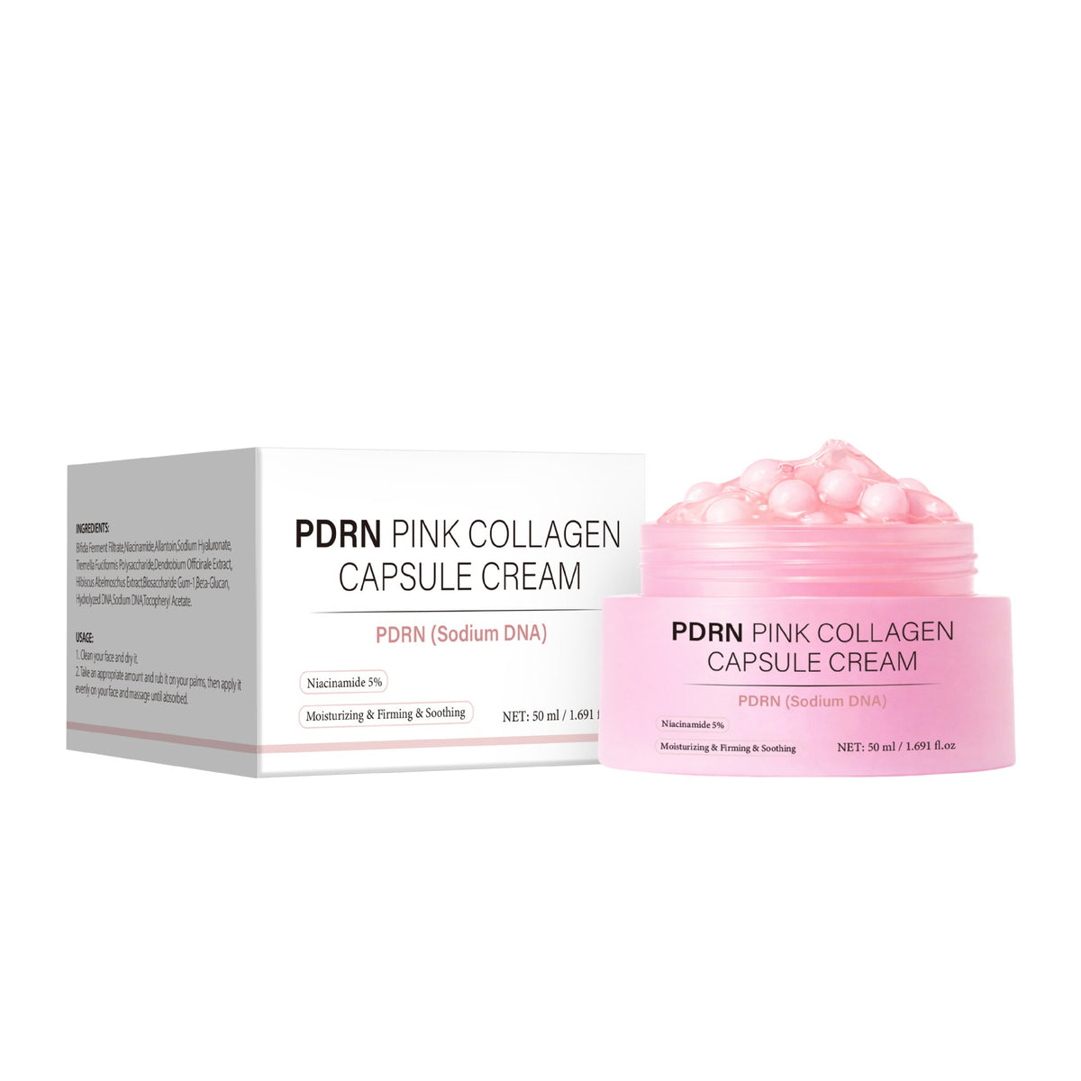 PDRN Pink Collagen Capsule Cream 50ml – Firm & Hydrate Skin Collagen Capsule Cream Oasis Select