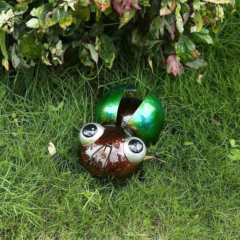 Iron Ladybug Sculpture | Handcrafted Cartoon Home Decor Iron Art Sculpture Oasis Select