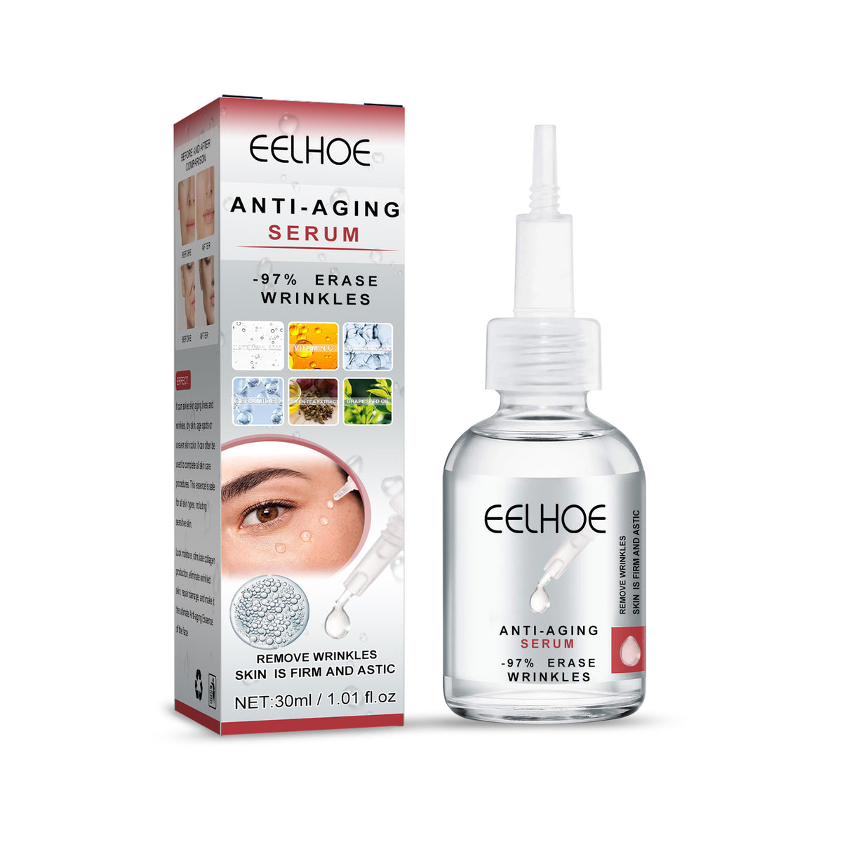 Anti-Wrinkle Firming Face Essence | Hyaluronic Acid & Vitamin C Firming Face Essence Oasis Select