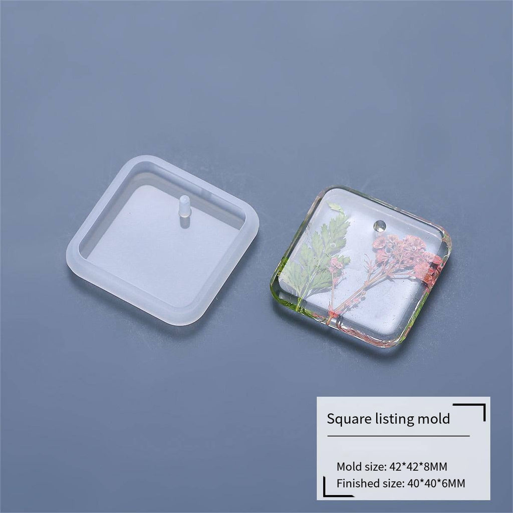 Silicone Epoxy Mold Set – Heart Pendant & DIY Jewelry Tags Silicone Resin Mold Oasis Select Square