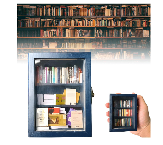 Miniature Bookshelf Match Box – Unique Creative Gift Novelty Desk Gift Oasis Select