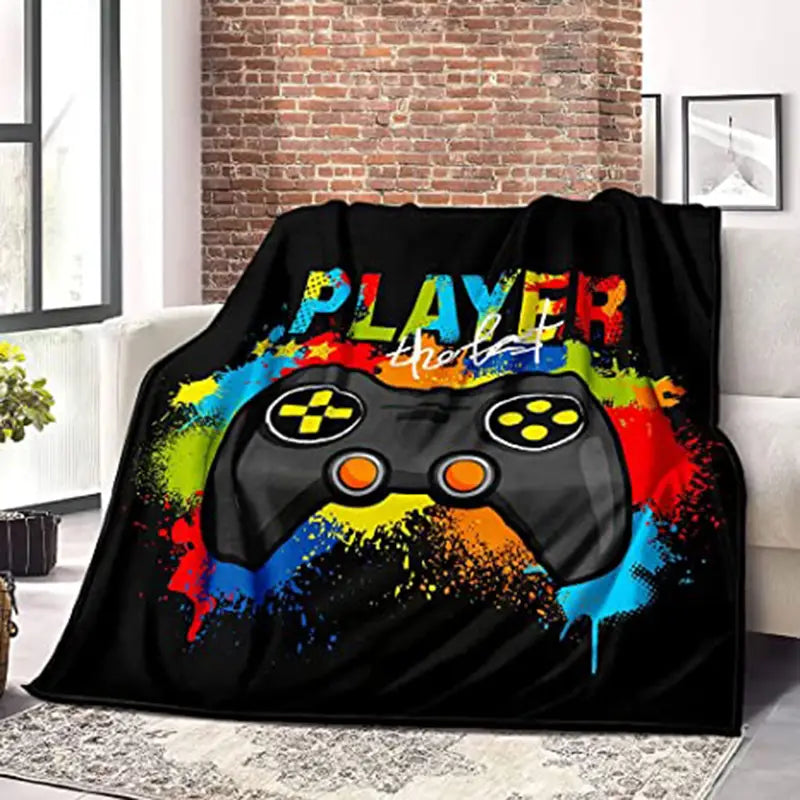 Gamer Blanket – Soft Flannel Throw for Couch & Bedroom Flannel Throw Blanket Oasis Select