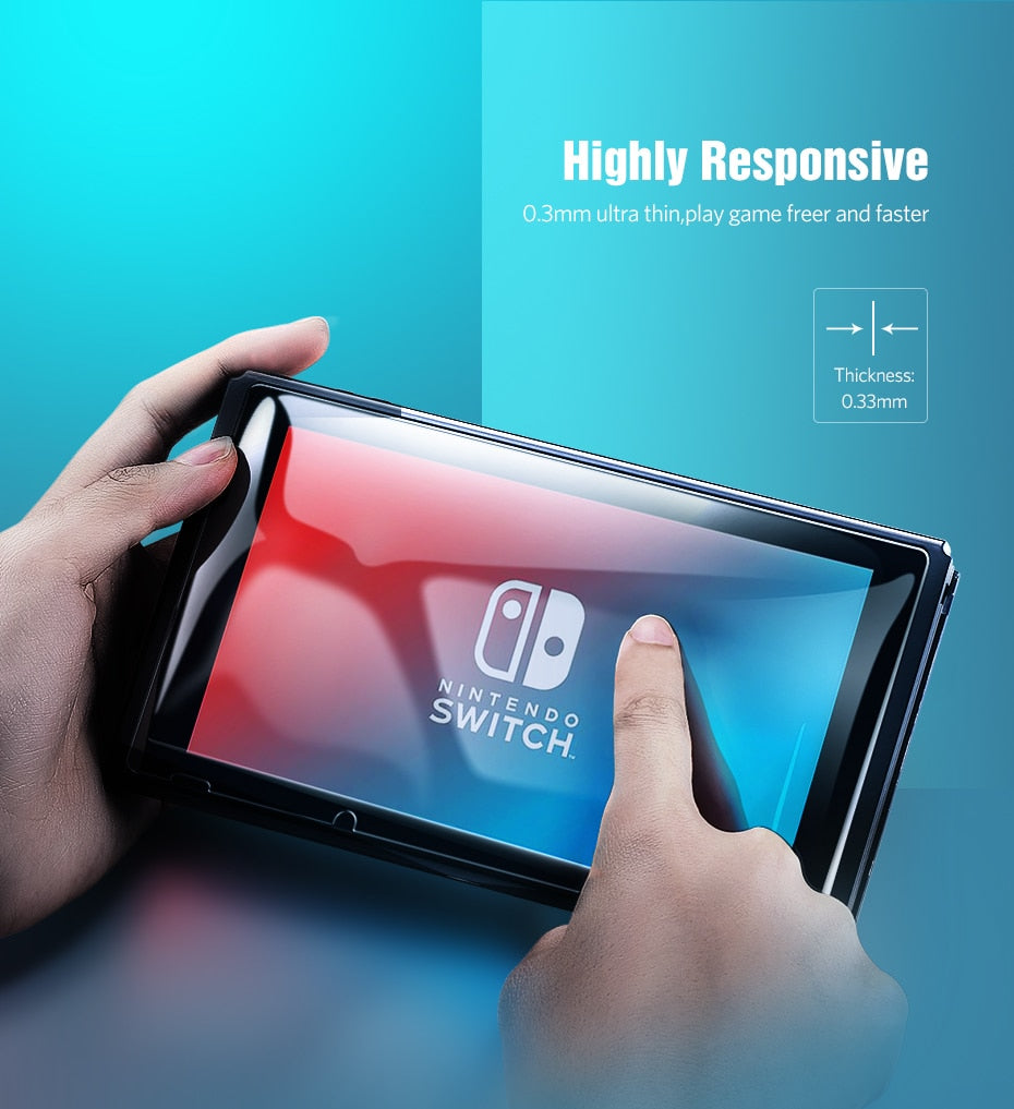 Nintendo Switch 9H Tempered Glass Screen Protector – HD Clear Screen Protector Oasis Select