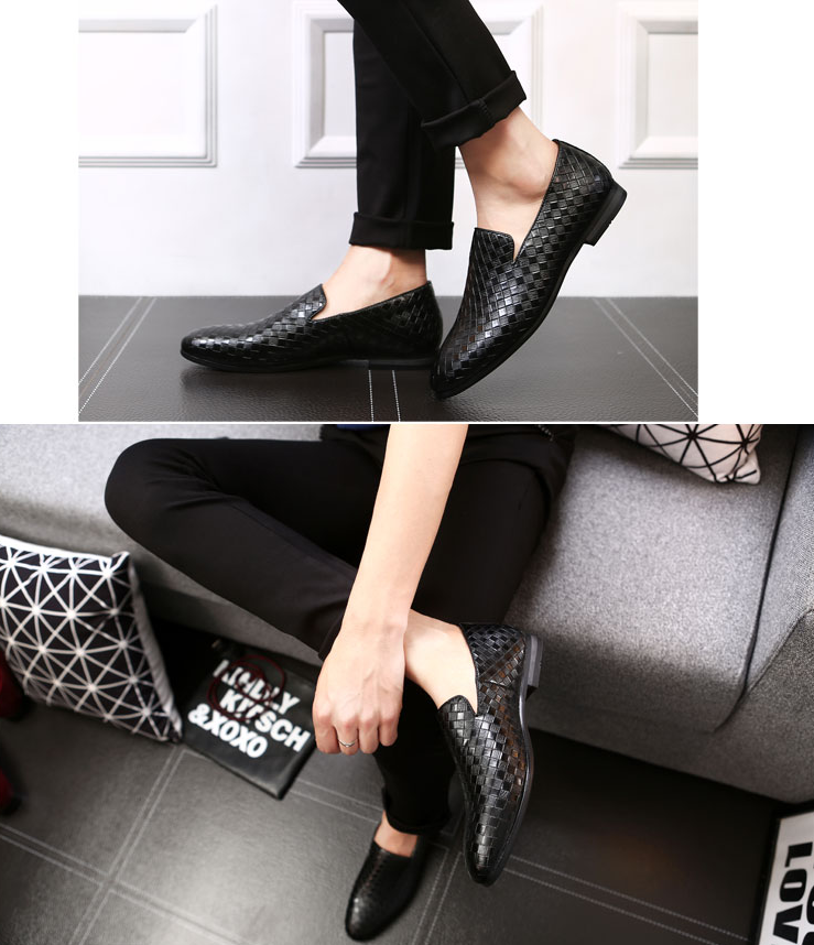 British Men's Leather Loafers | Pointed Toe Microfiber Shoes Men's Leather Loafers Oasis Select