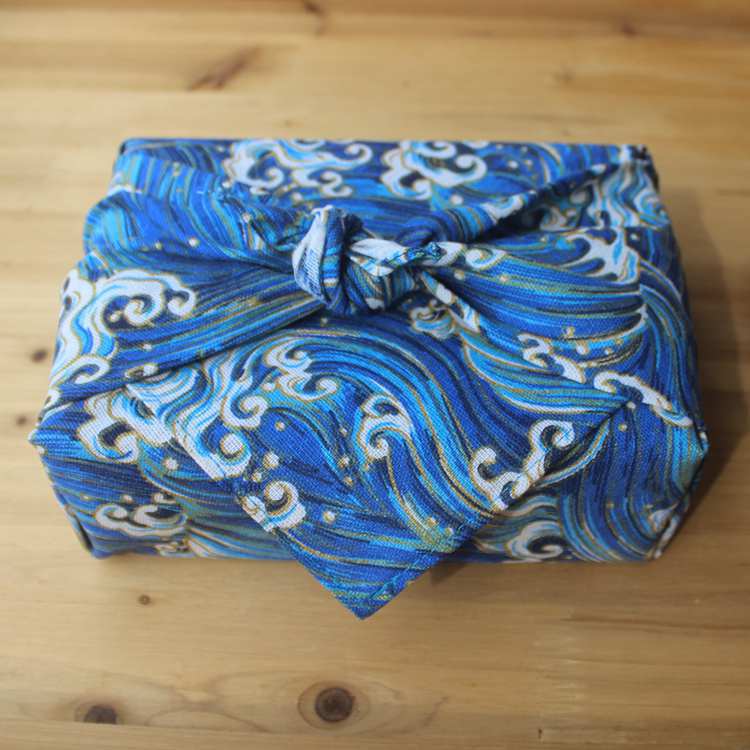 Traditional Japanese Furoshiki Lunch Wrap Cloth Furoshiki Wrap Cloth Oasis Select Ice blue 20*10*8cm