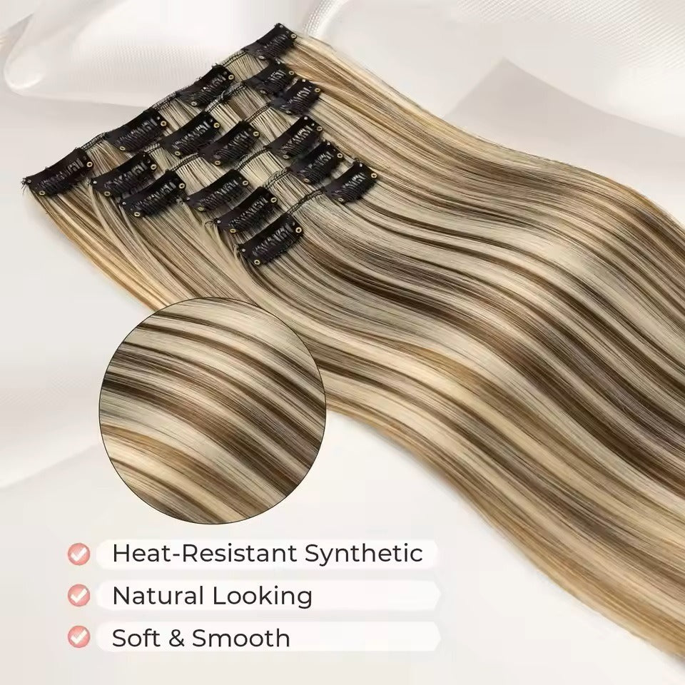 Clip-In Synthetic Hair Extensions 24 Inch | 16 Clips Clip-In Hair Extensions Oasis Select