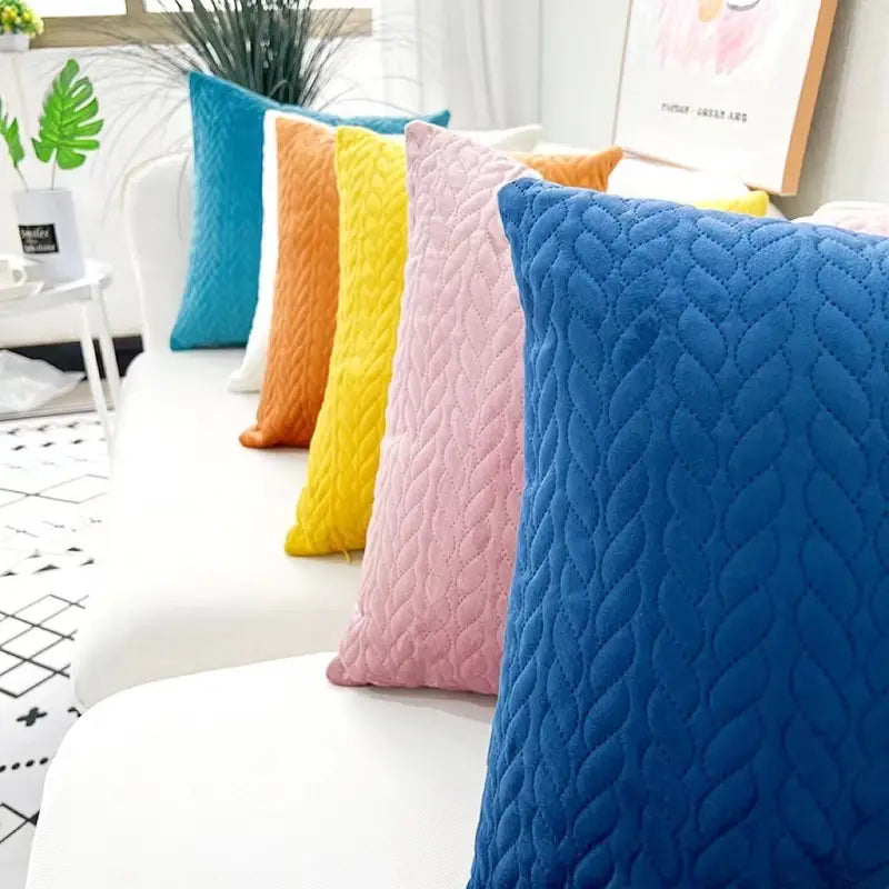 Soft Velvet Square Throw Pillow Cover 45x45cm | Home Decor Velvet Pillow Cover Oasis Select