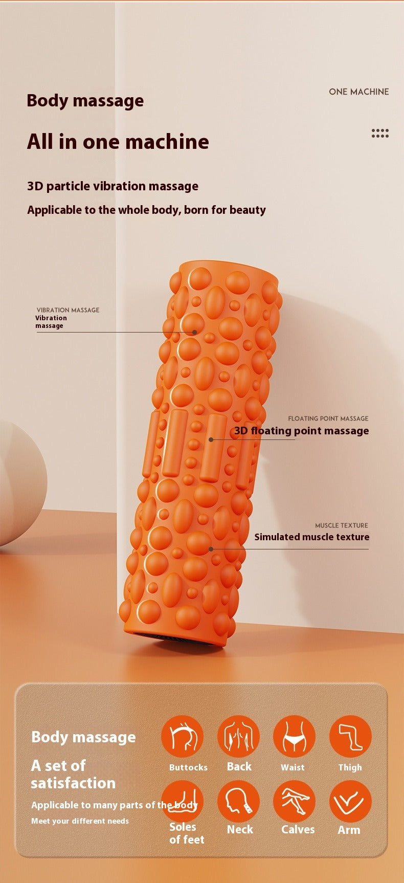 Electric Vibrating Foam Roller – Rechargeable Massage Tool Vibrating Foam Roller Oasis Select