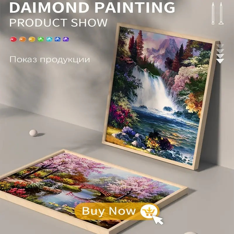 5D Diamond Painting Landscape Full Round Drill Kit Diamond Painting Kit Oasis Select
