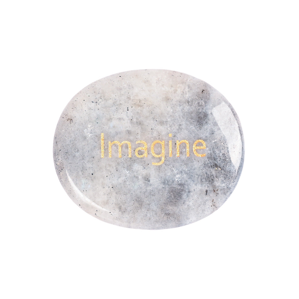 Natural Crystal Oval Gemstone Slabs – Polished Energy Stones Crystal Gemstone Slab Oasis Select 45*35*7mm White Flash (Imagine)
