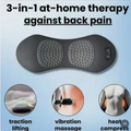 Memory Foam Airbag Lumbar Cushion with 3 Massage Modes Massage Lumbar Cushion Oasis Select Classic grey US