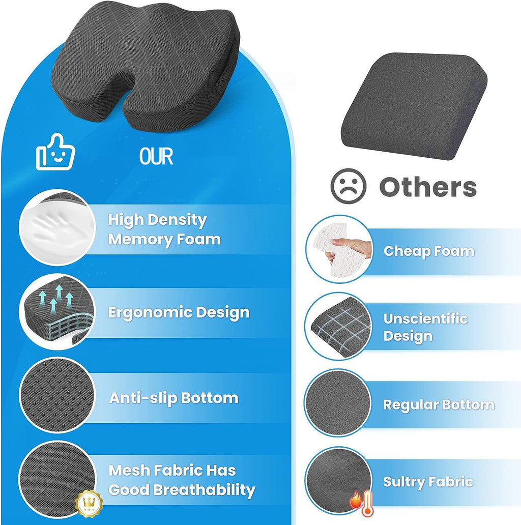 Gel Memory Foam Hip Cushion – Ergonomic Seat Support Seat Cushion Oasis Select