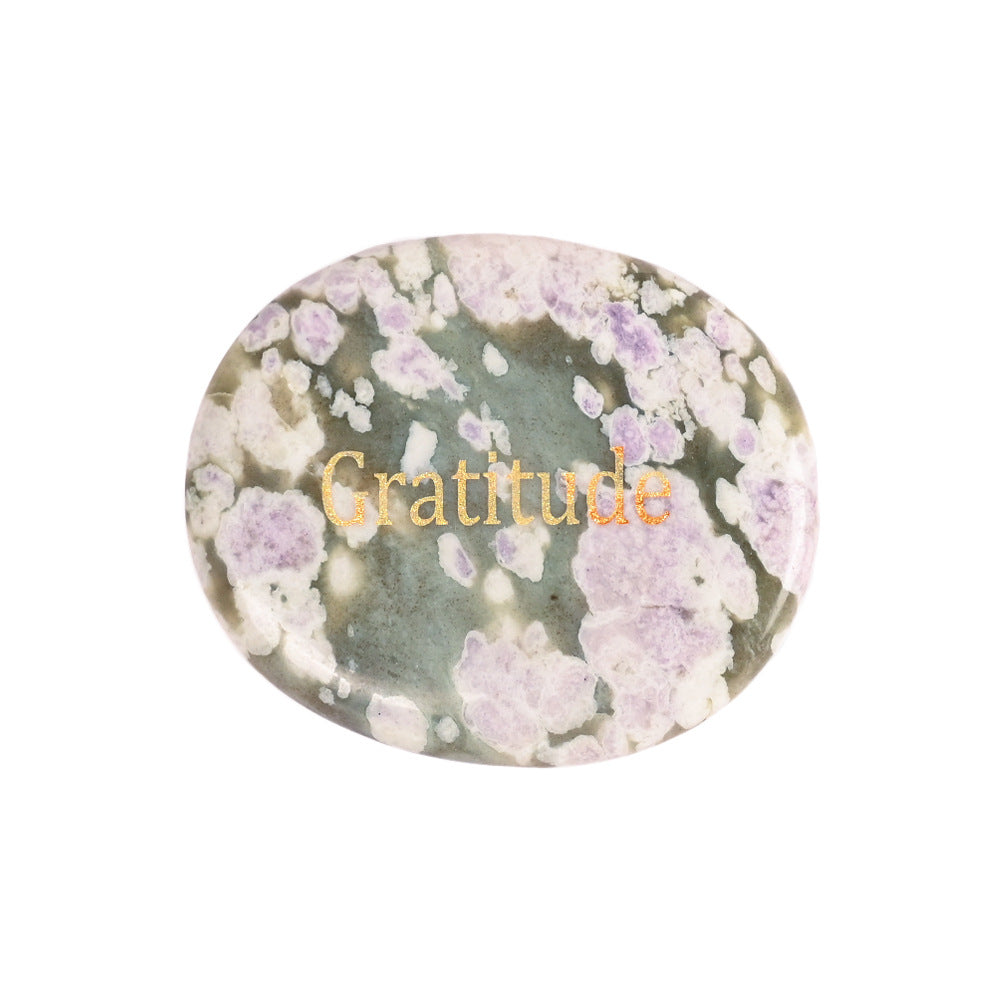 Natural Crystal Oval Gemstone Slabs – Polished Energy Stones Crystal Gemstone Slab Oasis Select 45*35*7mm Auspicious Jade (Gratitude)