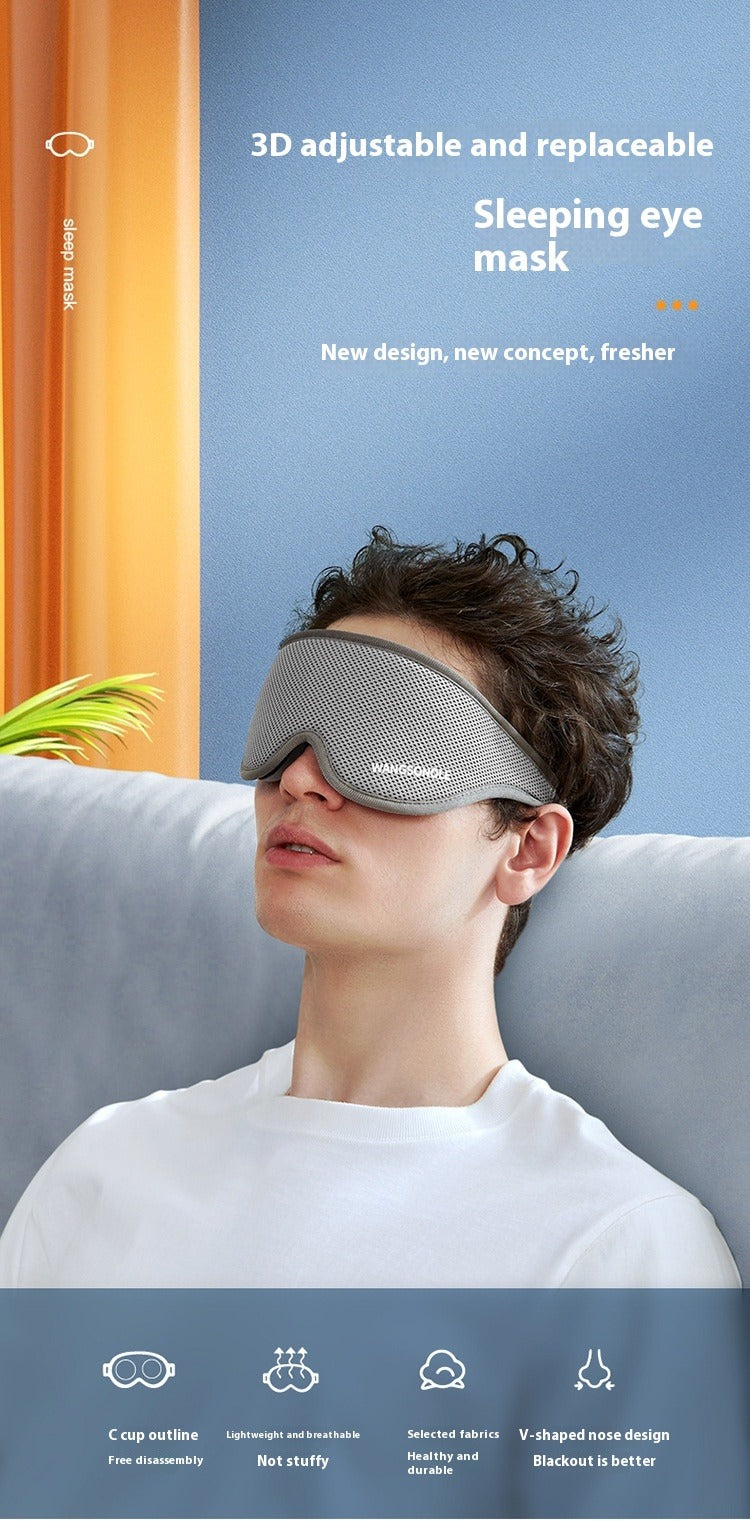3D Memory Foam Sleep Mask – Blackout Eye Mask for Men & Women Sleep Eye Mask Oasis Select