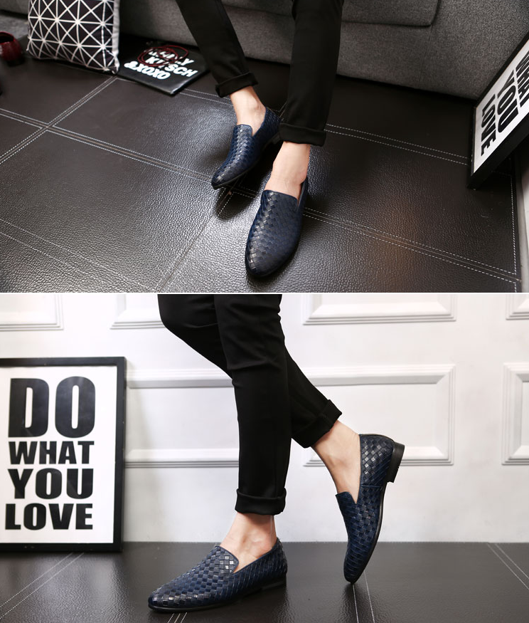 British Men's Leather Loafers | Pointed Toe Microfiber Shoes Men's Leather Loafers Oasis Select