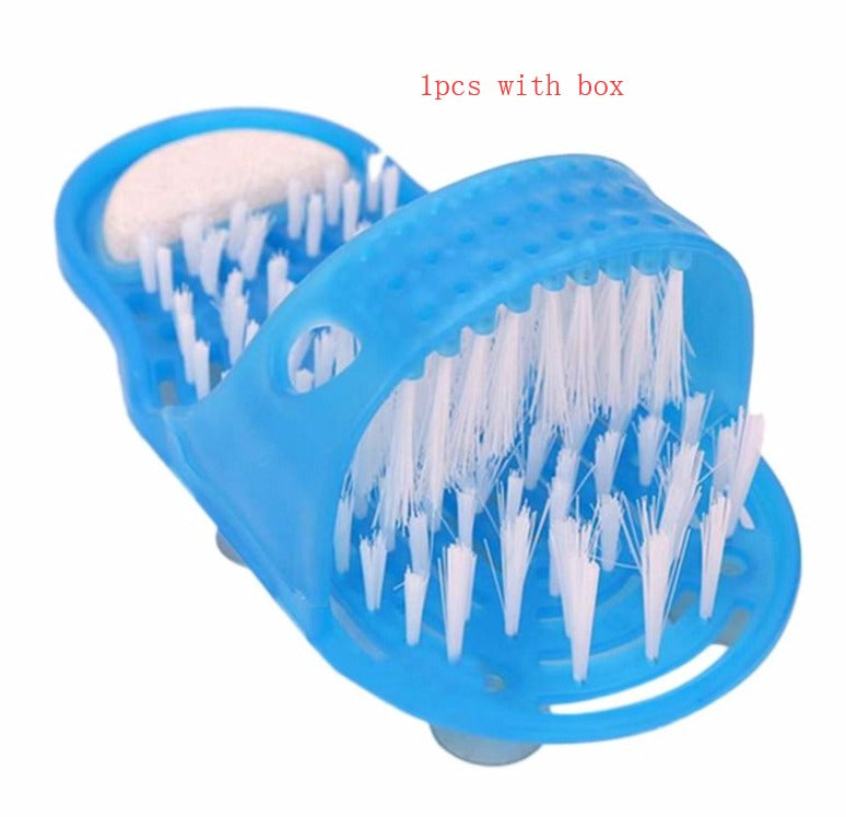 Shower Foot Scrubber Massager Slippers with Pumice Stone Foot Scrubber Slippers Oasis Select Blue - With color box 1