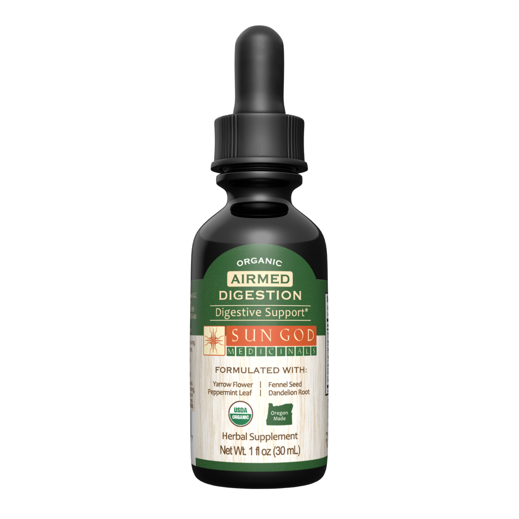 Airmed Organic Digestion Herbal Tincture | 6-Herb Botanical Blend Herbal Tincture Oasis Select