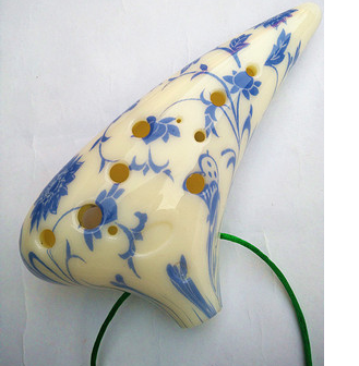 6-Hole Alto Ocarina | Eco-Friendly Resin, Multiple Designs Alto Ocarina Oasis Select Porcelain with 12