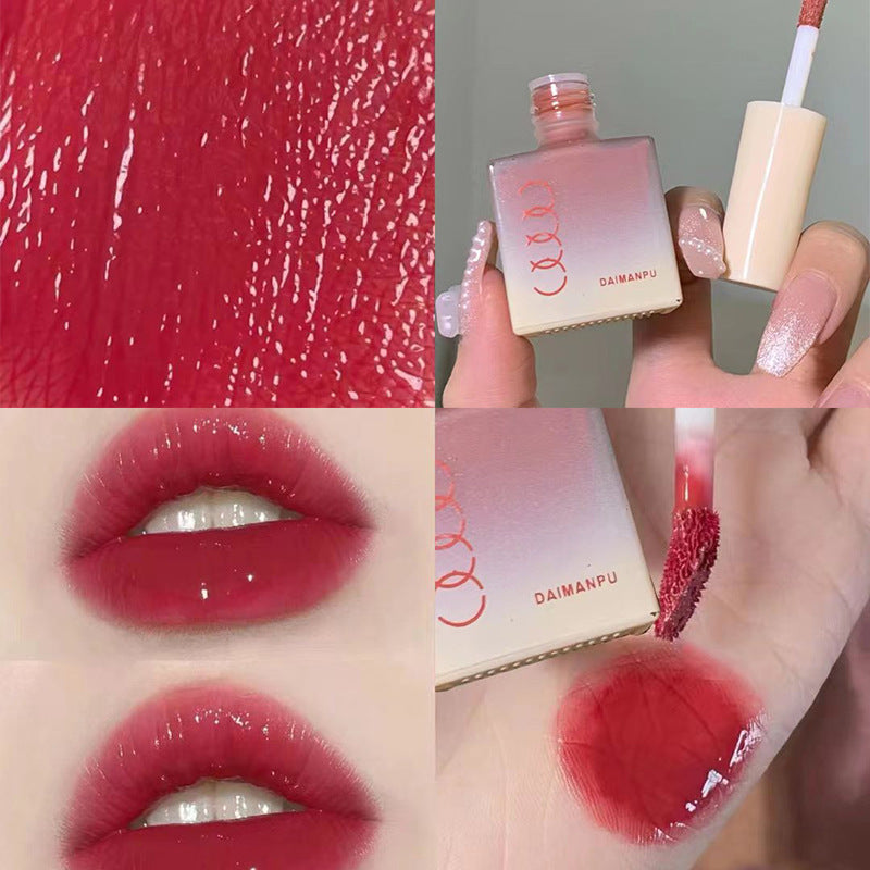 DAIMANPU Jelly Lip Gloss – Moisturizing Lip Lacquer 5 Shades Jelly Lip Gloss Oasis Select 04 Rose Iced Tea