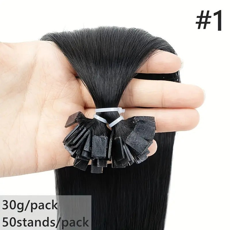 Human Hair Extensions – Natural Straight, All Colors & Lengths