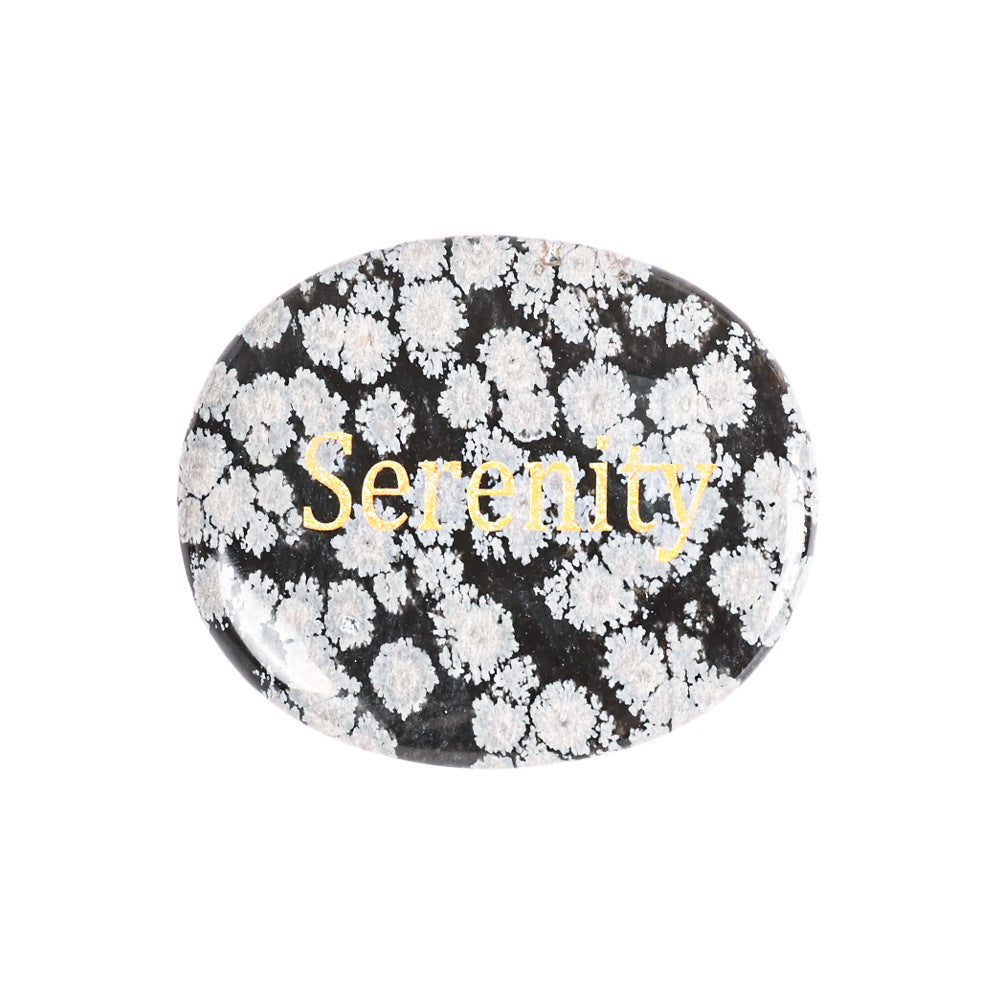 Natural Crystal Oval Gemstone Slabs – Polished Energy Stones Crystal Gemstone Slab Oasis Select 45*35*7mm Snowflake Stone (Serenity)