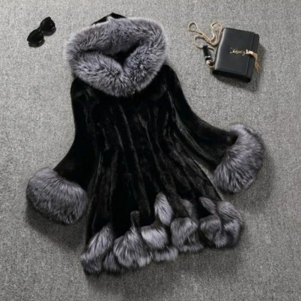 Faux Mink Fur Coat – Luxurious Cruelty-Free Winter Jacket Faux Fur Coat Oasis Select Black 4XL