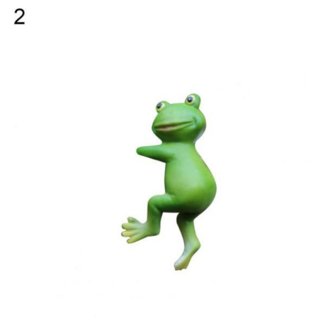 Resin Frog & Rabbit Garden Ornaments | Flower Pot Decor Garden Ornament Oasis Select Frog Two
