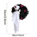 Black & White Ghost Door Hanging | Halloween Decor Halloween Door Decoration Oasis Select White