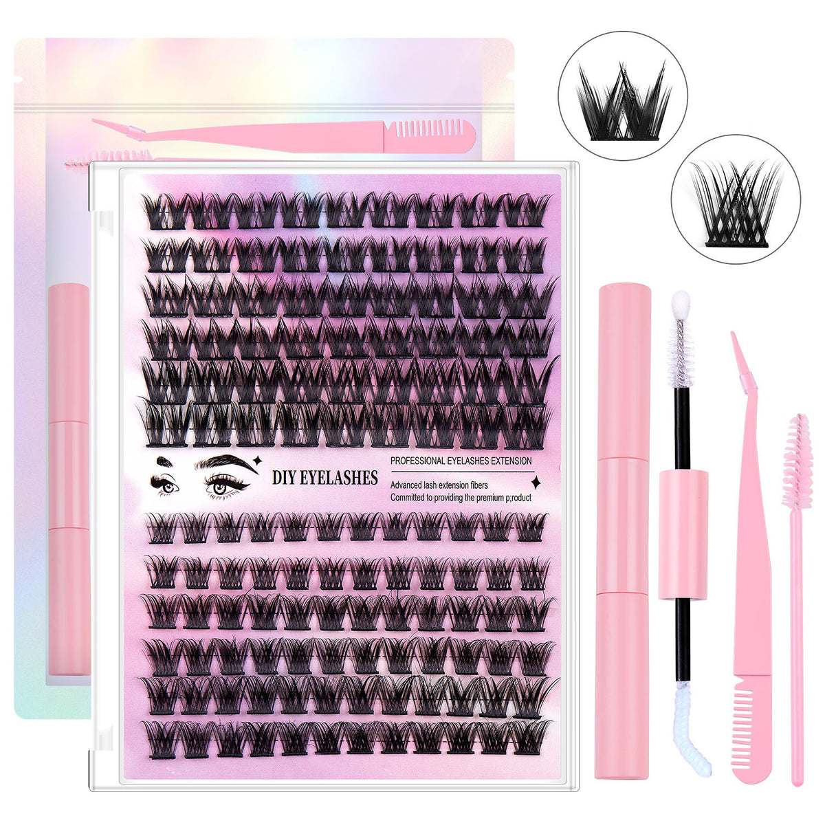 Segmented Fishtail False Eyelashes DIY Lash Kit | Oasis Select False Eyelash Kit Oasis Select