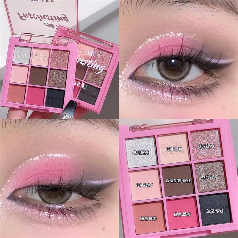 DIKALU Sunset Glow 9-Color Eyeshadow Palette | Matte & Shimmer Eyeshadow Palette Oasis Select 15# Shibuya Spice Girls