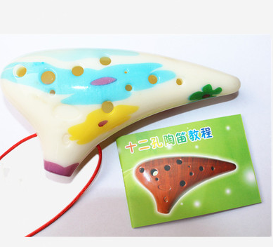 6-Hole Alto Ocarina | Eco-Friendly Resin, Multiple Designs Alto Ocarina Oasis Select Colorful with 12