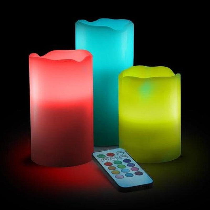 Remote Control Color Changing LED Candles – Flameless Set LED Flameless Candles Oasis Select
