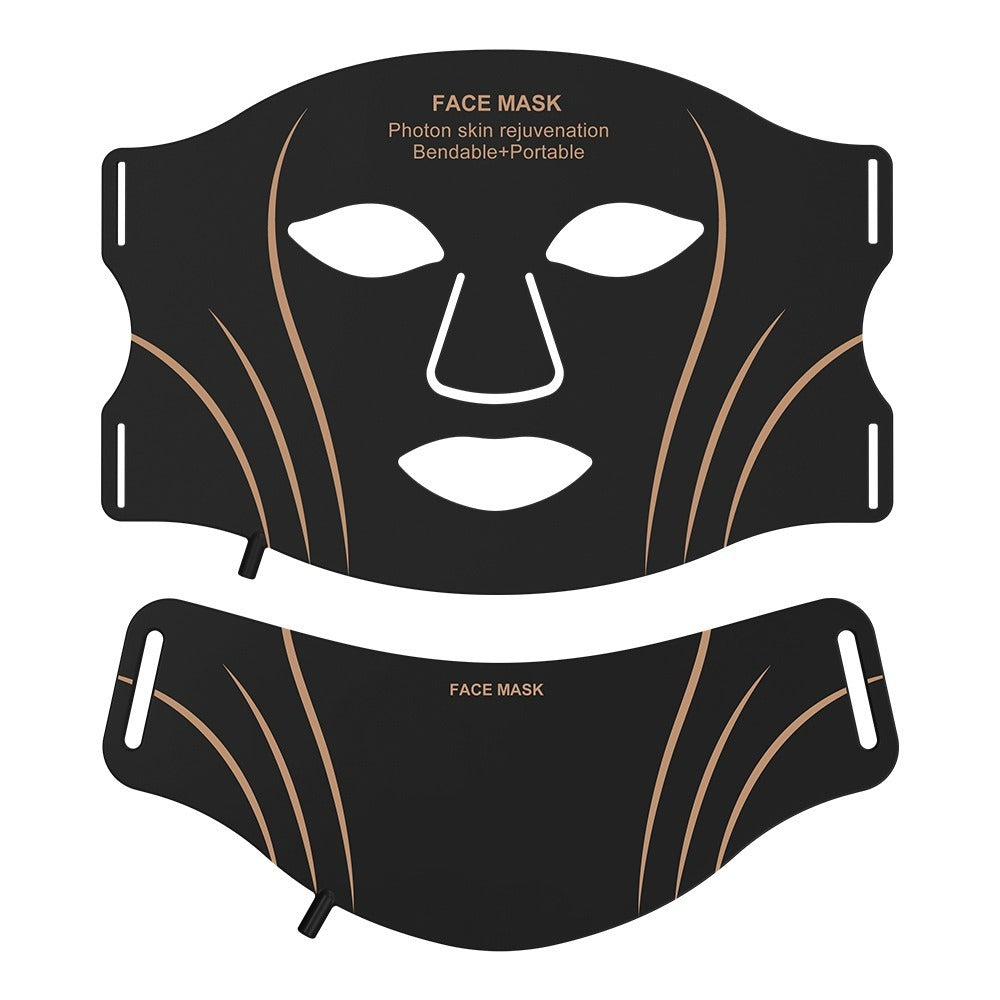 LED Red Light Silicone Facial Mask – 3 Modes | Oasis Select LED Facial Mask Oasis Select Black Gold Scarf Mask Standard