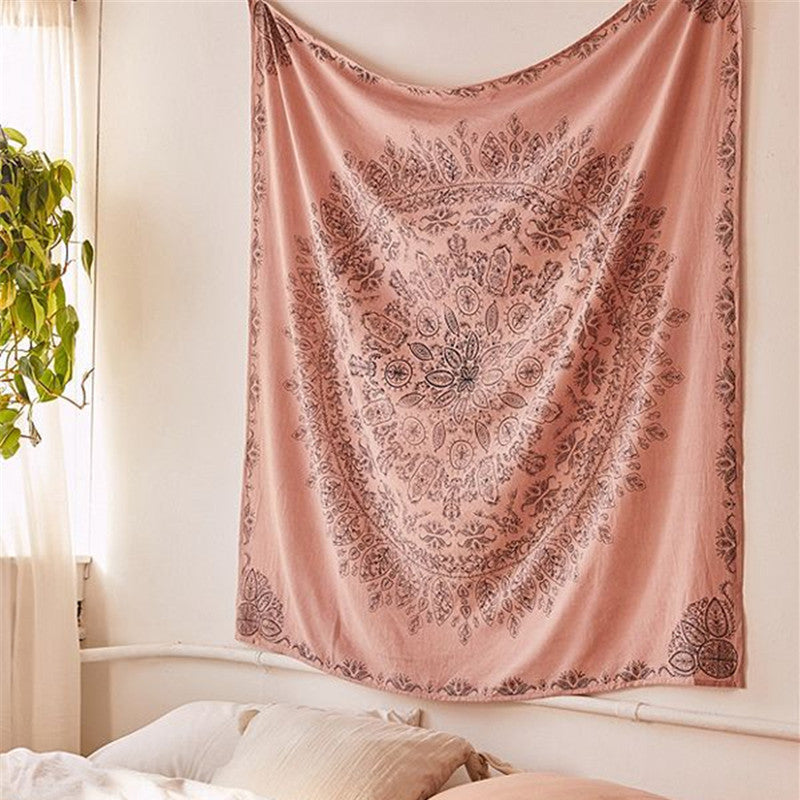 Bohemian Mandala Wall Tapestry – Indian Art Print | Boho Decor Wall Tapestry Oasis Select Color A 145X145CM