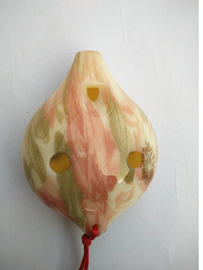 6-Hole Alto Ocarina | Eco-Friendly Resin, Multiple Designs Alto Ocarina Oasis Select Small white flower