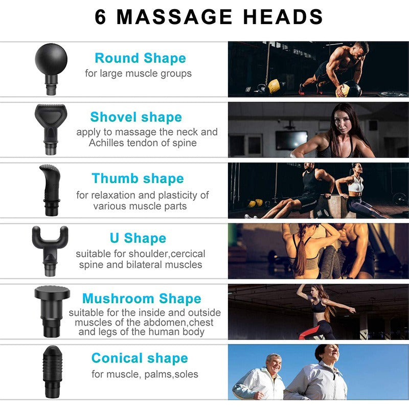 LCD Electric Massage Gun – Handheld Muscle Recovery Tool Electric Massage Gun Oasis Select