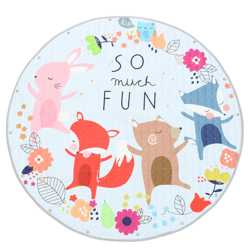 Soft Cotton Baby Play Mat – Crawling Blanket & Toy Storage Bag Baby Activity Play Mat Oasis Select Fox