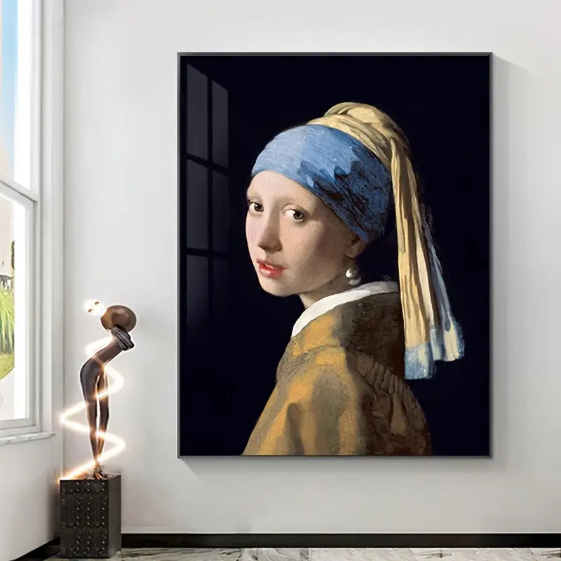 Girl With a Pearl Earring Silk Wall Art – Unframed 50x70cm Silk Wall Art Print Oasis Select