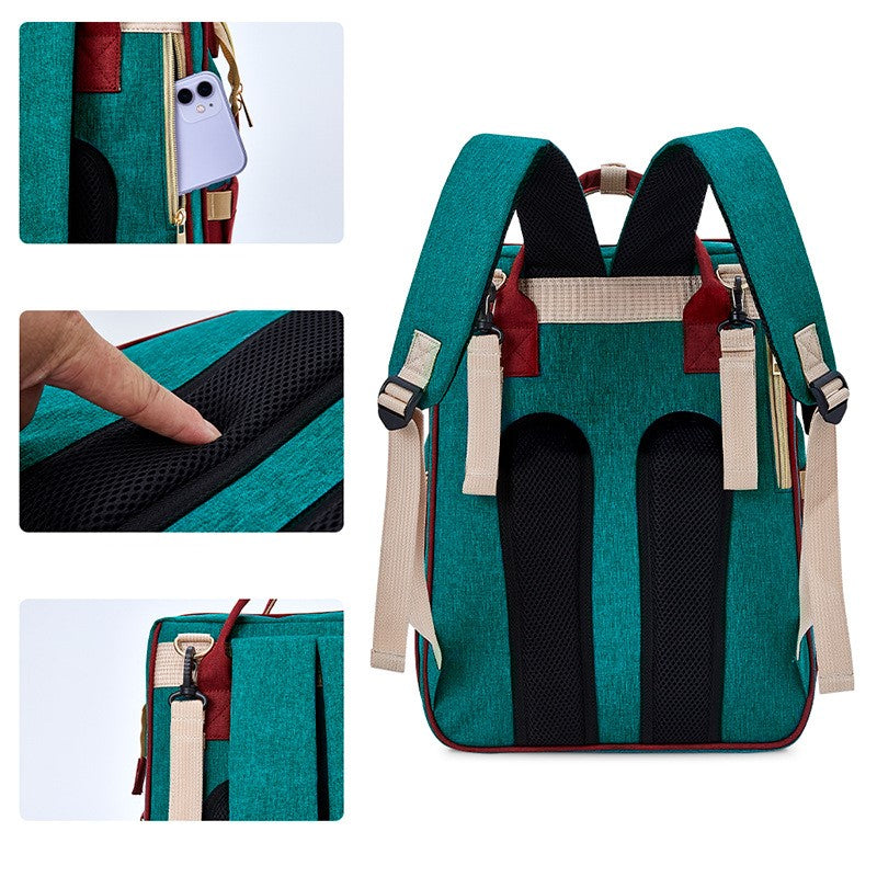 Waterproof USB Diaper Bag Backpack & Foldable Baby Crib Diaper Bag Backpack Oasis Select