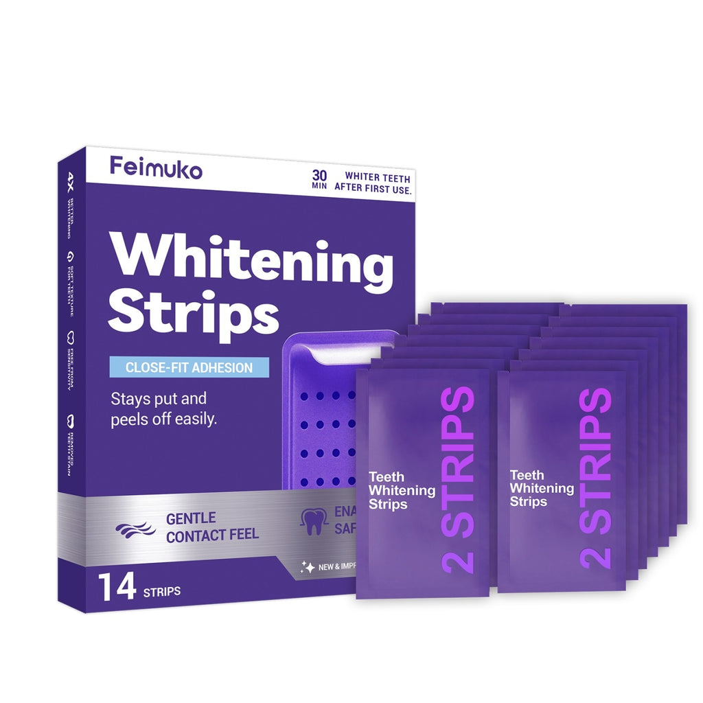 Purple Teeth Whitening Strips – Stain Removal & Fresh Breath Teeth Whitening Strips Oasis Select 1 box 14 STRIPS