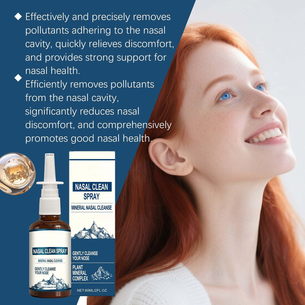 Gentle Moisturizing Nasal Spray 60ml – Daily Nose Care Nasal Spray Oasis Select