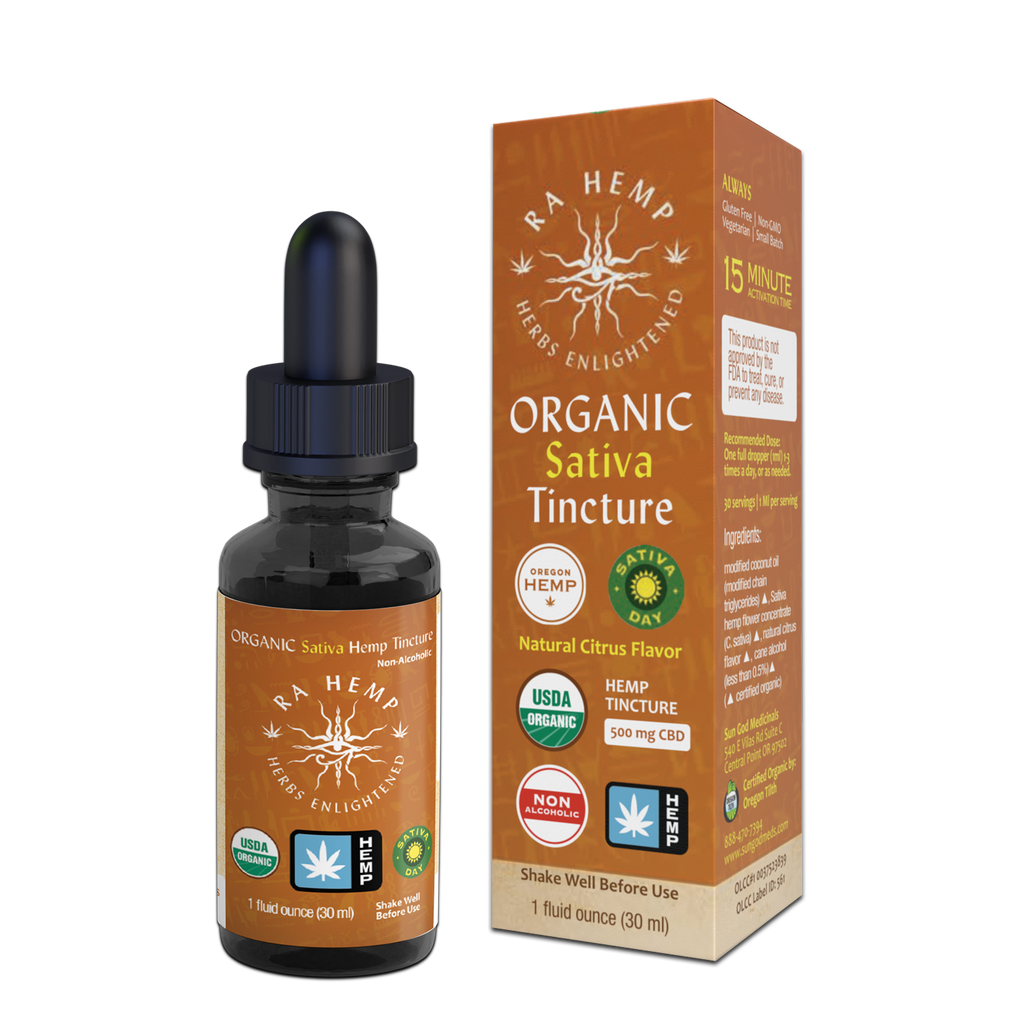 Organic Hemp MCT Oil Tincture 500mg Full Spectrum Sativa Hemp Oil Tincture Oasis Select