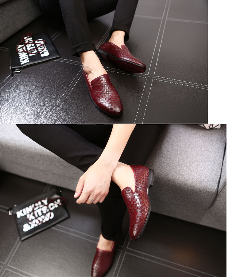 British Men's Leather Loafers | Pointed Toe Microfiber Shoes Men's Leather Loafers Oasis Select