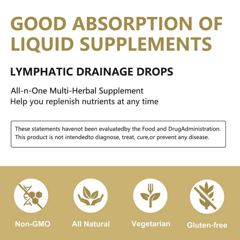 Lymphatic Support Drops 60ml | Detox & Wellness Formula Wellness Liquid Drops Oasis Select