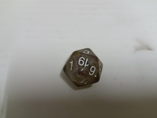 Dragon Eye Crystal Resin Dice Set | Colorful Polyhedral D20 Polyhedral Dice Set Oasis Select Grey