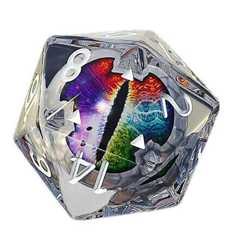 Dragon Eye Crystal Resin Dice Set | Colorful Polyhedral D20 Polyhedral Dice Set Oasis Select