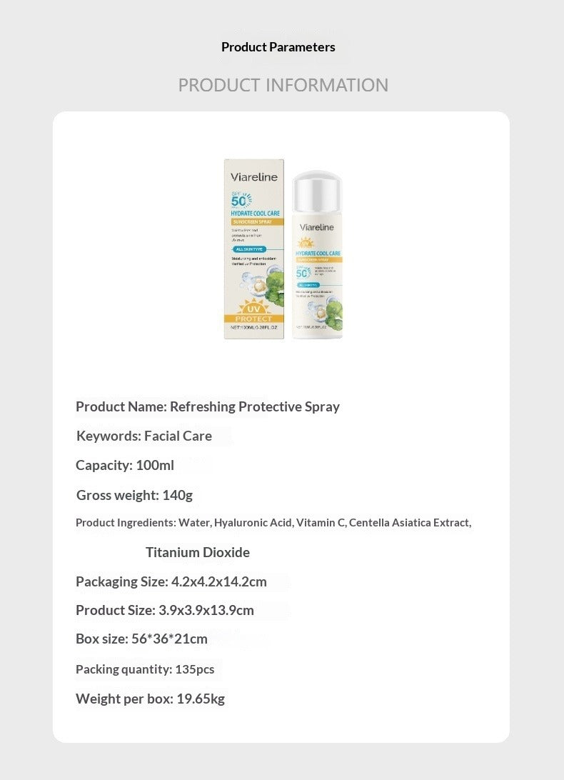 UV-Protective Moisturizing Face Spray – Hydrating Mist 100ml UV Hydrating Face Mist Oasis Select