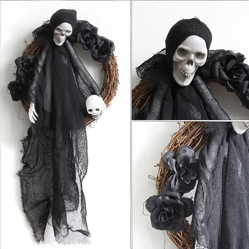 Black & White Ghost Door Hanging | Halloween Decor Halloween Door Decoration Oasis Select
